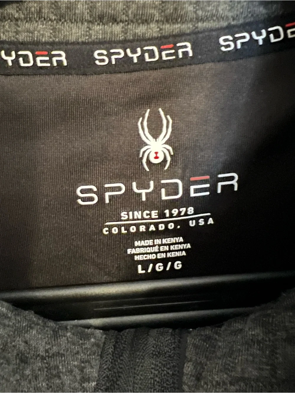 Spyder Men's Box Quilt / Grid Fleece‎ Quarter-Zip Pullover Size L